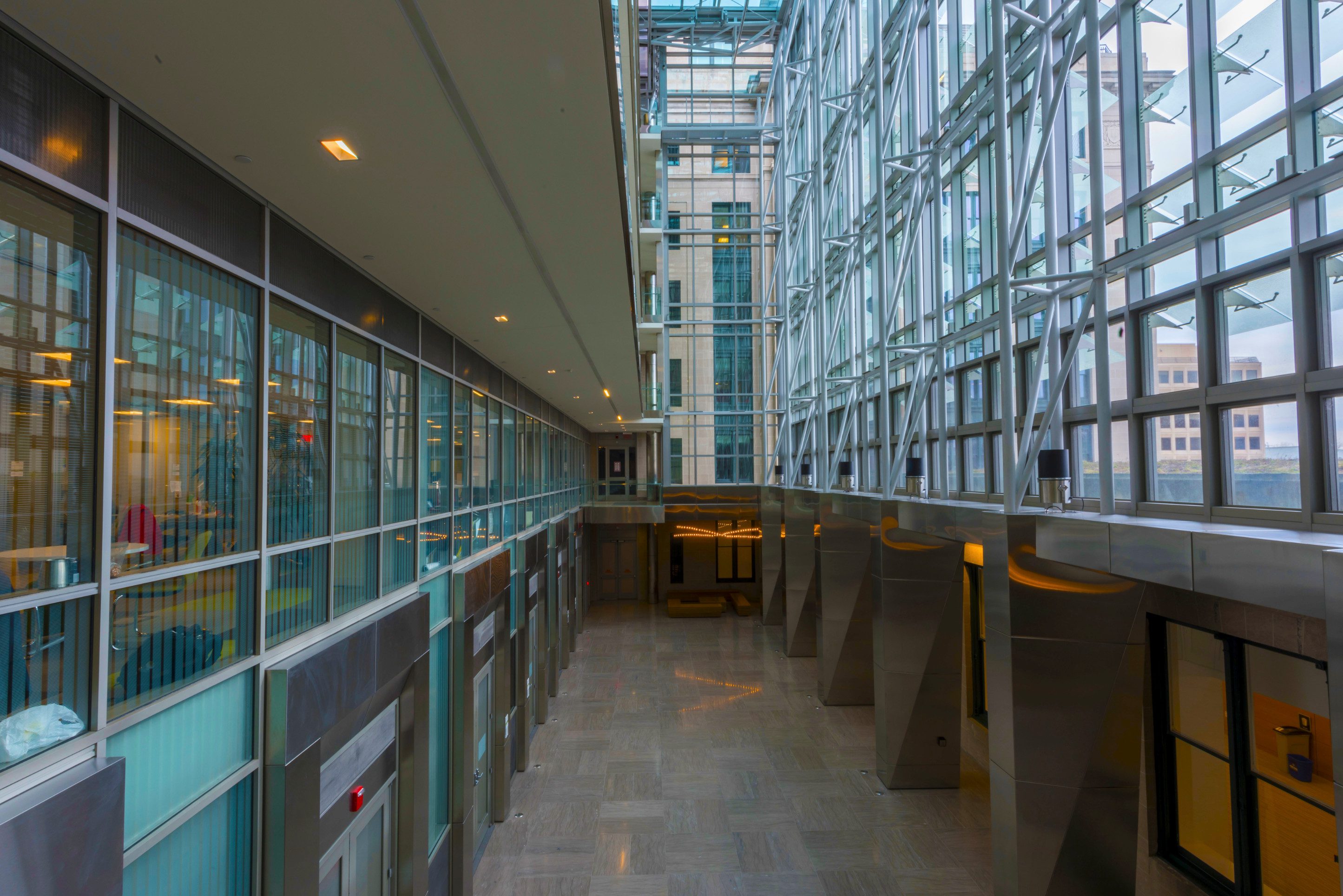 Spacious atrium with natural lighting